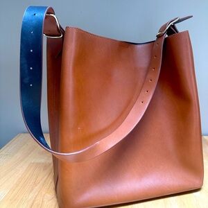 Mark & Graham Brown Leather Tote Bag